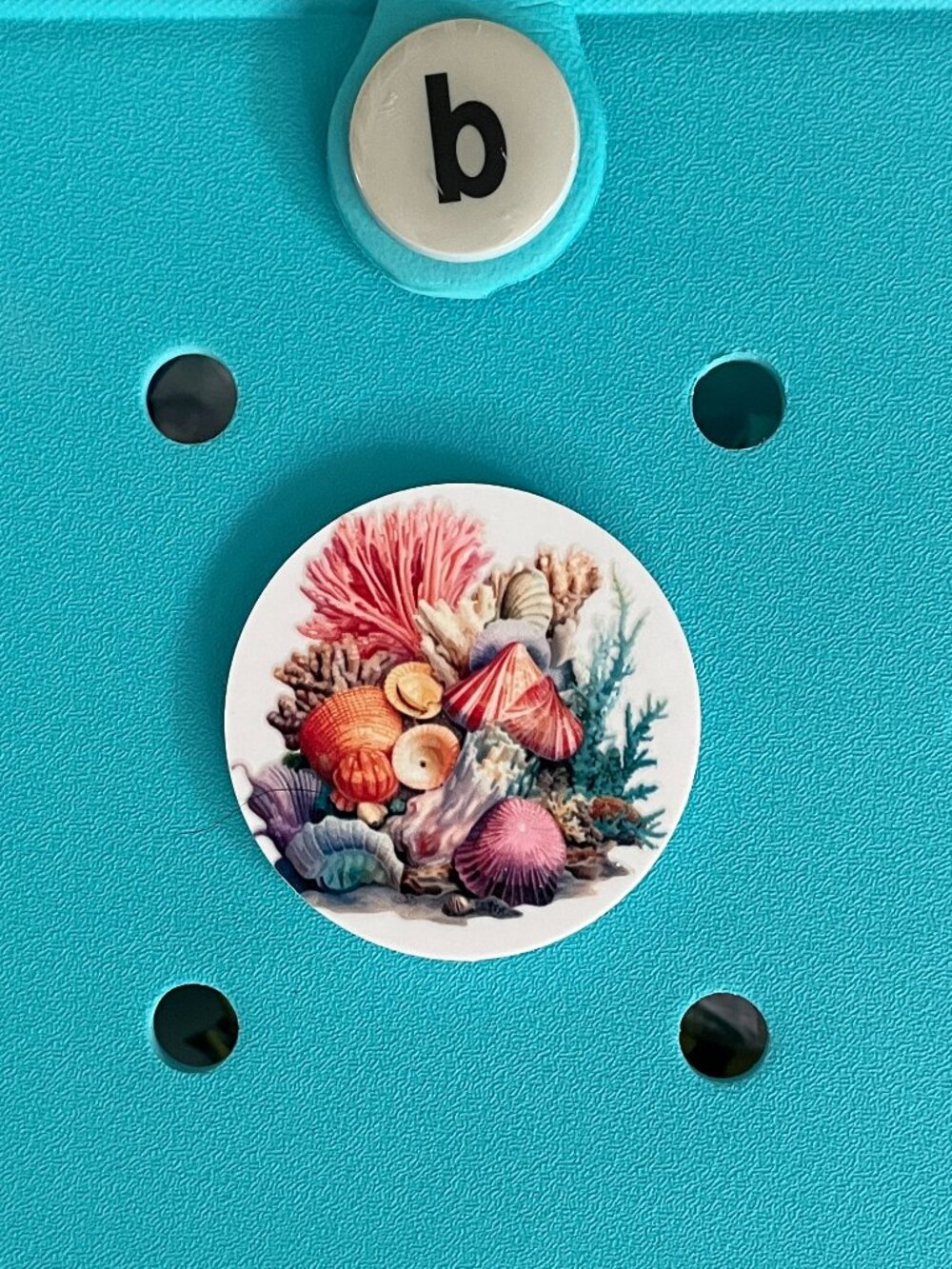 Ocean Themed Bogg Charm-Sea Shell Coral Bogg Charm-New!